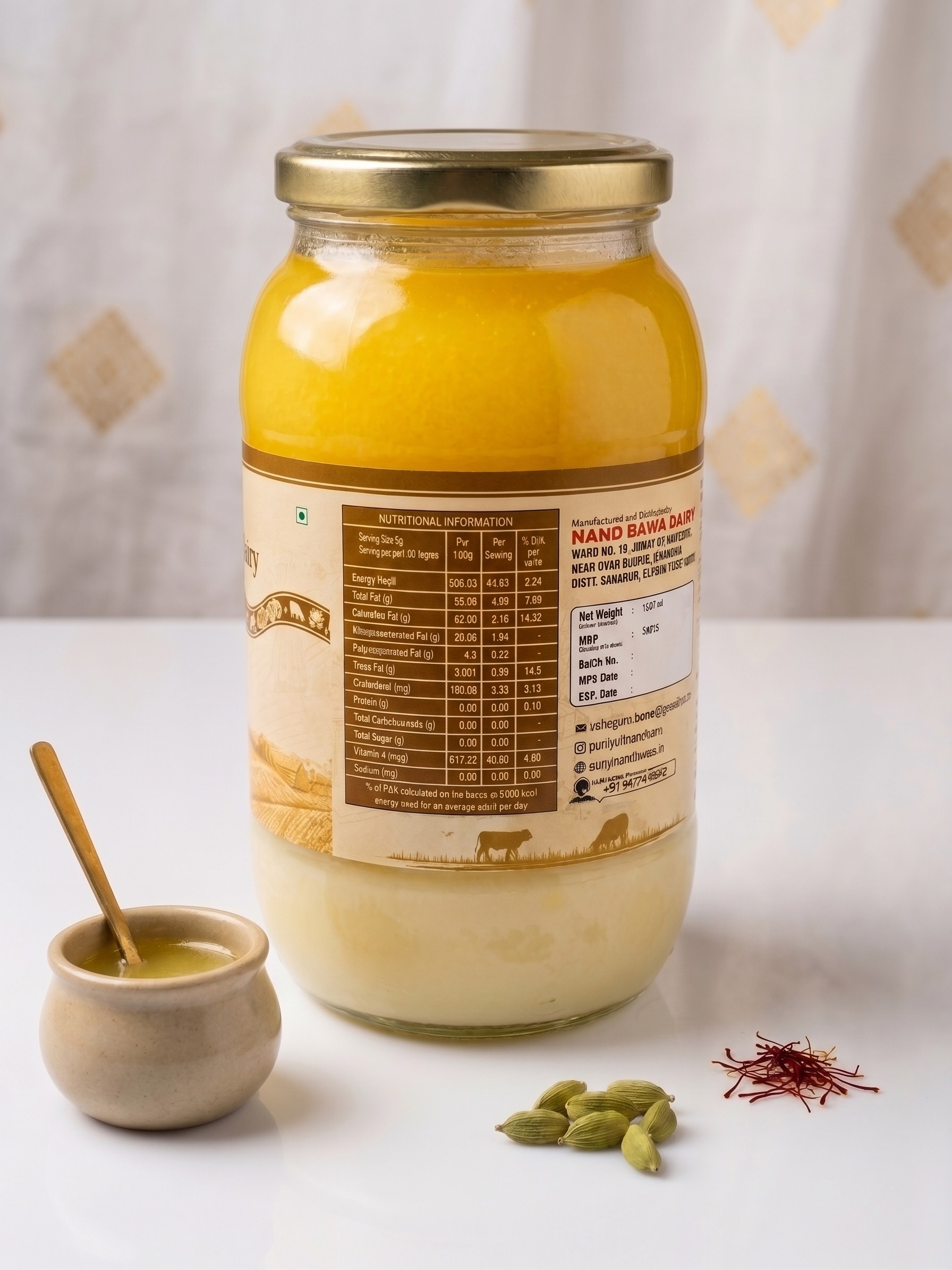 Cow A2 Ghee texture closeup